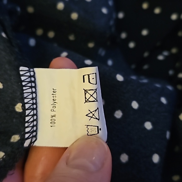 RELIPOP Polka Dot Ruffle Flounce Wrap Dress Large - Picture 9 of 10